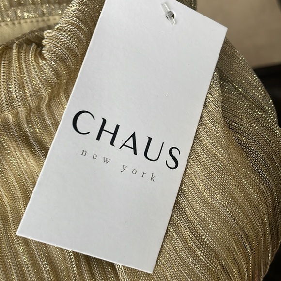 CHAUS New York Blouse size L Cold-shoulder cutouts with rhinestone. - Picture 11 of 11